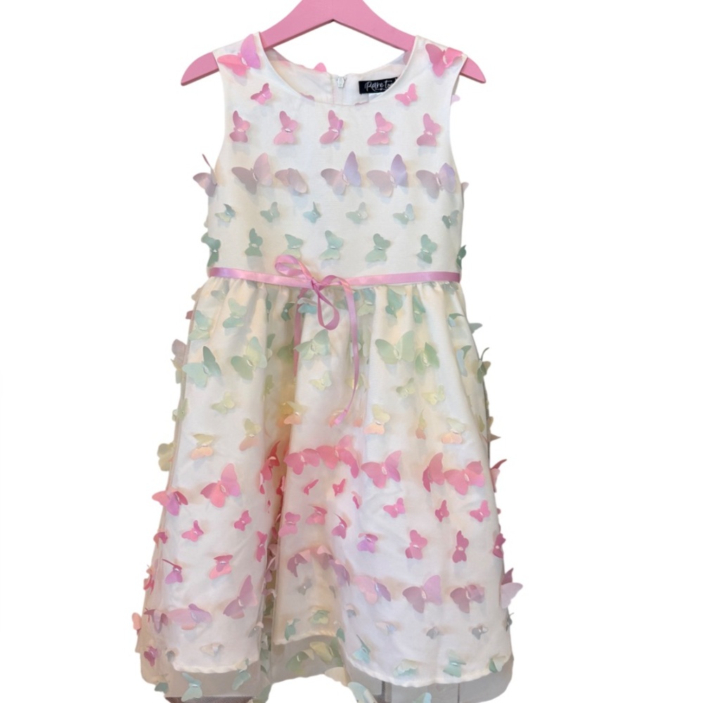 Girls' Multicolor Butterfly Dress